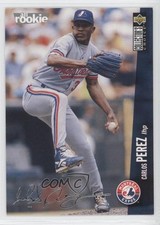 1996 Collector's Choice All-Rookie Silver Foil Signature Carlos Perez #212 1k3