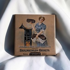 Union Braunkohlen Briketts historische Werbung K&uuml;hlschrankmagnet