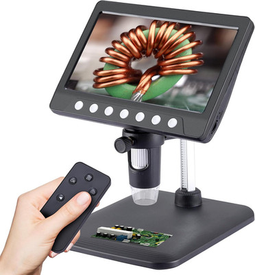 7 Inch 1080P Digital Microscope,1200X Magnification,8 LED Lights,32Gb TF Card In
