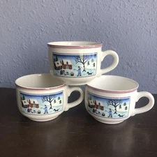 Villeroy & Boch Naif Christmas Tea or Coffee Cups SET OF 3