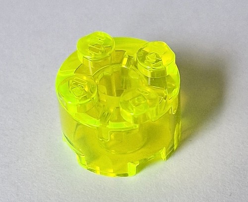 20 x LEGO Rundstein 2 x 2 mit Achsloch - Neon Grün transparent - 3941 - NEU - Bild 2 von 3