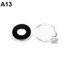 AirTite A13mm (.511") Coin Holder Capsules with Black Rings, Quantity of 10
