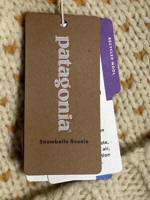 B55 Patagonia Unisex Yellow Lined Cuffed Snowbelle Beanie Wool Blend Pom Winter Patagonia Snowbelle Beanie - Accessories main image 4
