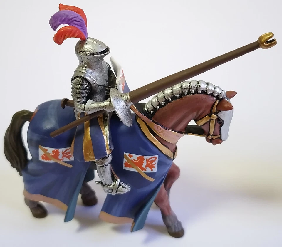 Cavalieri Torneo Medievale Frontline 54mm Bayard e Olivier Clisson Piombo - Immagine 4 di 4