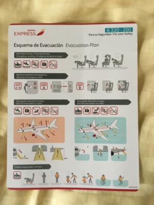 Iberia Express New Logo Airbus A320-200 Safety Card ONEWORLD Airlines