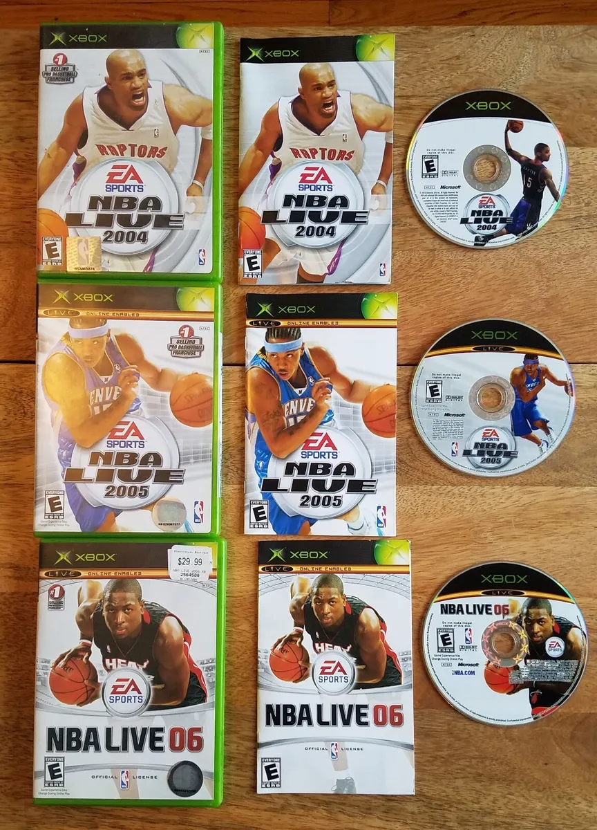 Xbox Sports 3 Game Lot NBA Live 2004 2005 2006 EA Sports Video Games Basketball eBay