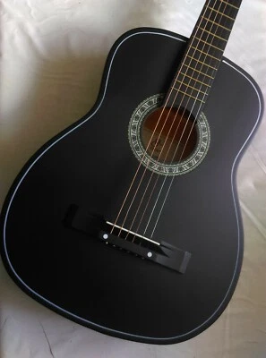 GUITARE SÈCHE ( DE PLAGE) ACOUSTIQUE FORMAT 38" NOIR MAT - NEUF GARANTIE 12 MOIS - Photo 1/4