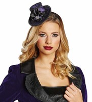 Vampiress Zylinder Mini Hut Halloween Hexe Grusel Karneval Halloween