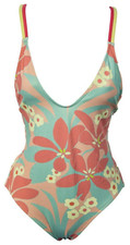 ERES XLHD Lakeside one piece swimsuit FR 38 floral print pink yellow blue orange