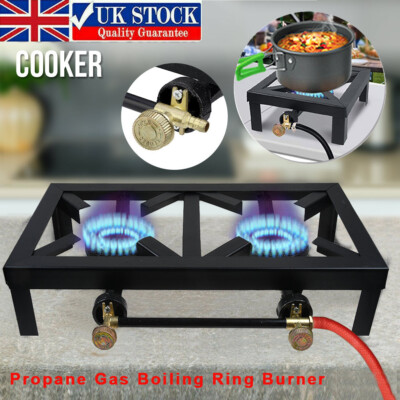 LPG Gas Burner Cooker Stove Cast Iron Boiling Ring Camping