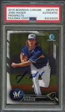 2016 Bowman Chrome Prospects #BCP216 Josh Hader Signed Card PSA Slabbed Auto Bre