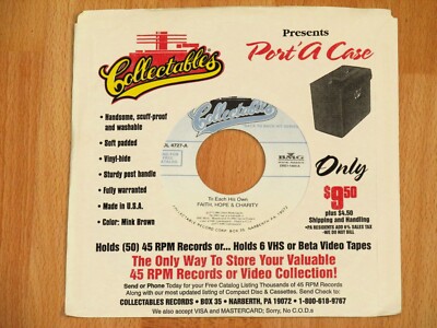 7'' Faith Hope & Charity / The New Birth    To Each His Own / I Can Understand It