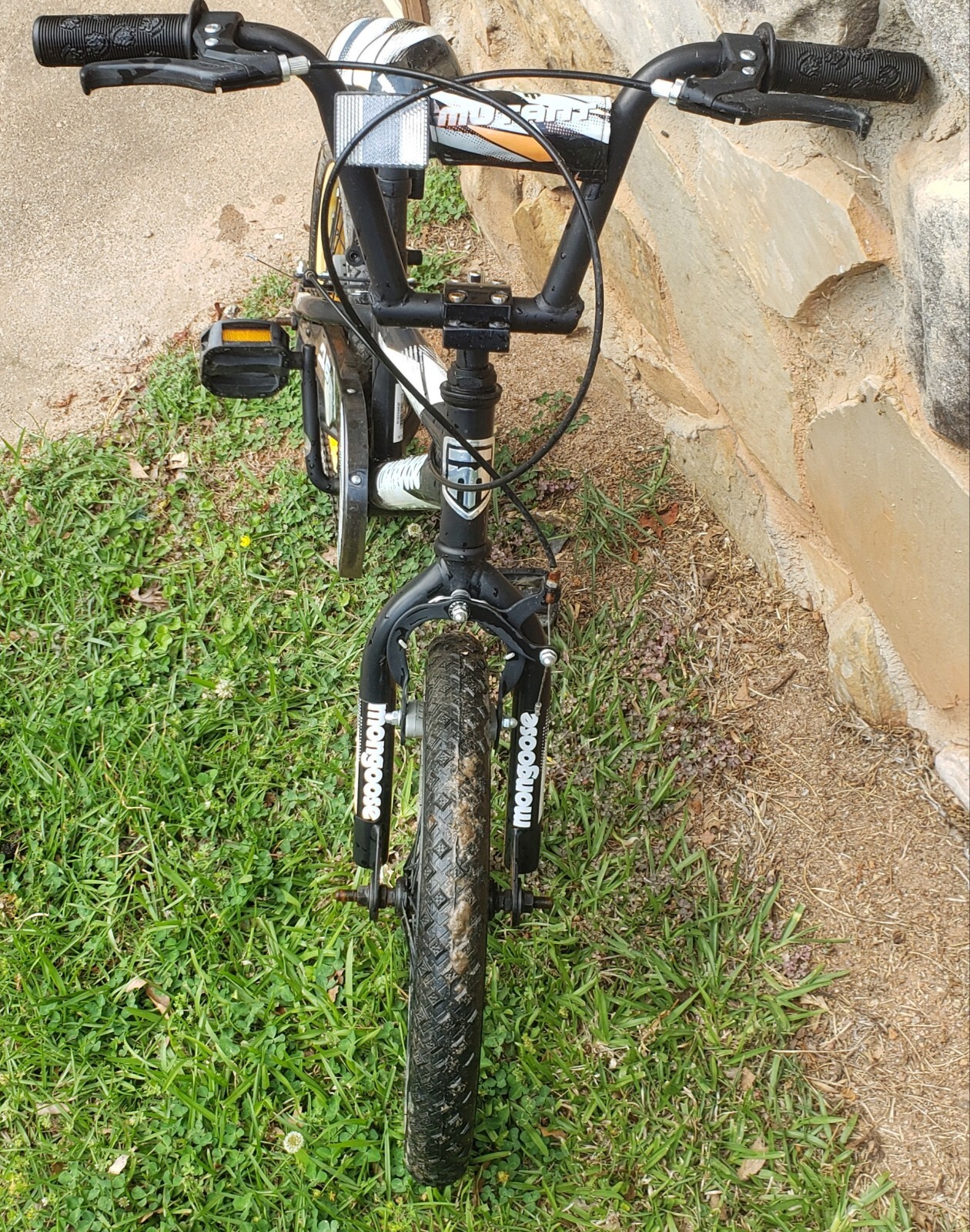 Mongoose Mutant 16" BMX Bike, Ages 3-5, Black/Orange - Boys/Girls