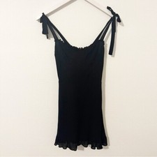 Reformation Christine Dress Black Mini cocktail Anthropologie Size 2