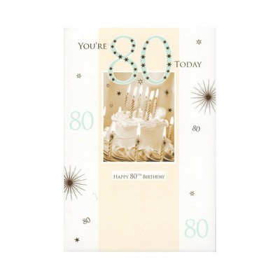 Du bist heute 80 Geburtstag Grußkarte Alter 80. Qualität mit schönem Vers jedermann