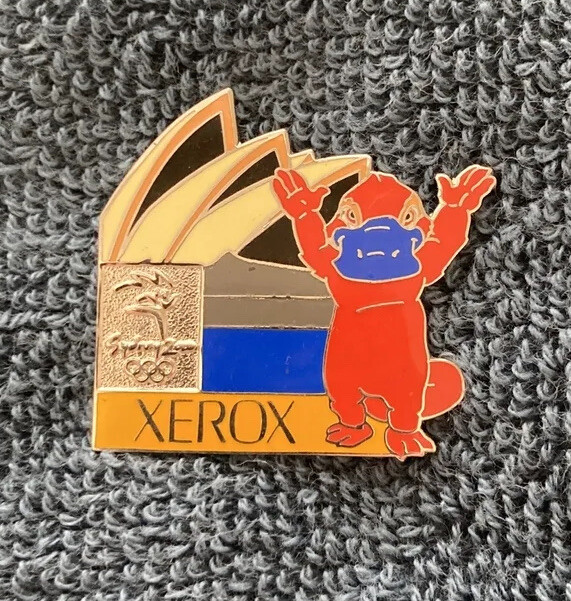 2000 Sydney Olympics Xerox enameled clutch back pin, minty