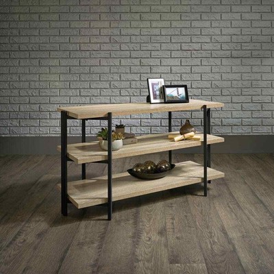 SAUDER Console Table 43.701'' x 23.858'' x 17.559'' w/Shelves Composite Charter Oak