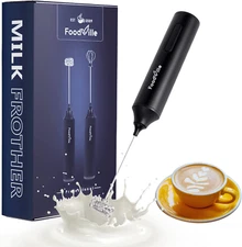 MF05 Rechargeable Milk Frother USB Charging Handheld Foam Maker with Stainles...