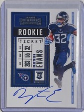 DARRYNTON EVANS 2020 PANINI CONTENDERS ROOKIE TICKET ON CARD AUTO ROOKIE RC #133