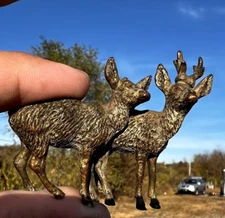 Antique Austrian Vienna Cold Painted Bronze Figure of Deer