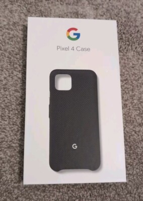 Original Google Pixel 4 Official Fabric Case Just Black Brandneu & noch VERSIEGELT