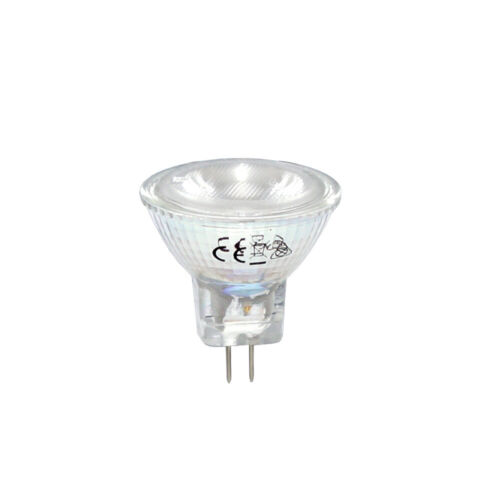 LED Ampoule Verre Réflecteur MR11 2W= 20W GU4 12V 150lm Clair Blanc Chaud 3000K - Photo 1/1