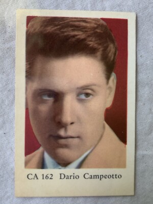 1962 Dutch Gum ''CA'' Set. CA 162 Dario Campeotto Card M3