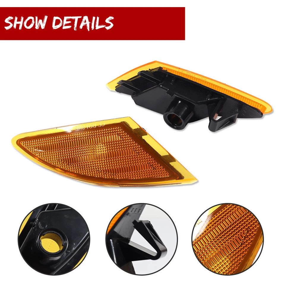 Par de luces indicadoras de señal de giro del parachoques delantero para Mercedes-Benz W251 R320 R350 Foto 3 de 4