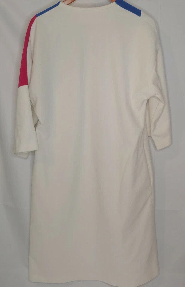 Vintage Vanity Fair Womens M Long Robe Maxi Geometric Cream Pink Teal Blue - Image 4 of 4