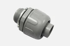UL Listed 1/2" or 3/4" PVC Liquid Tight Connector - Electrical Conduit Fitting