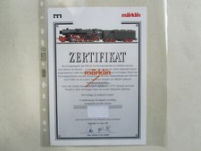 Märklin 37171 - Zertifikat für Dampflokomotive mit Kondenstender BR 52 der DB (2