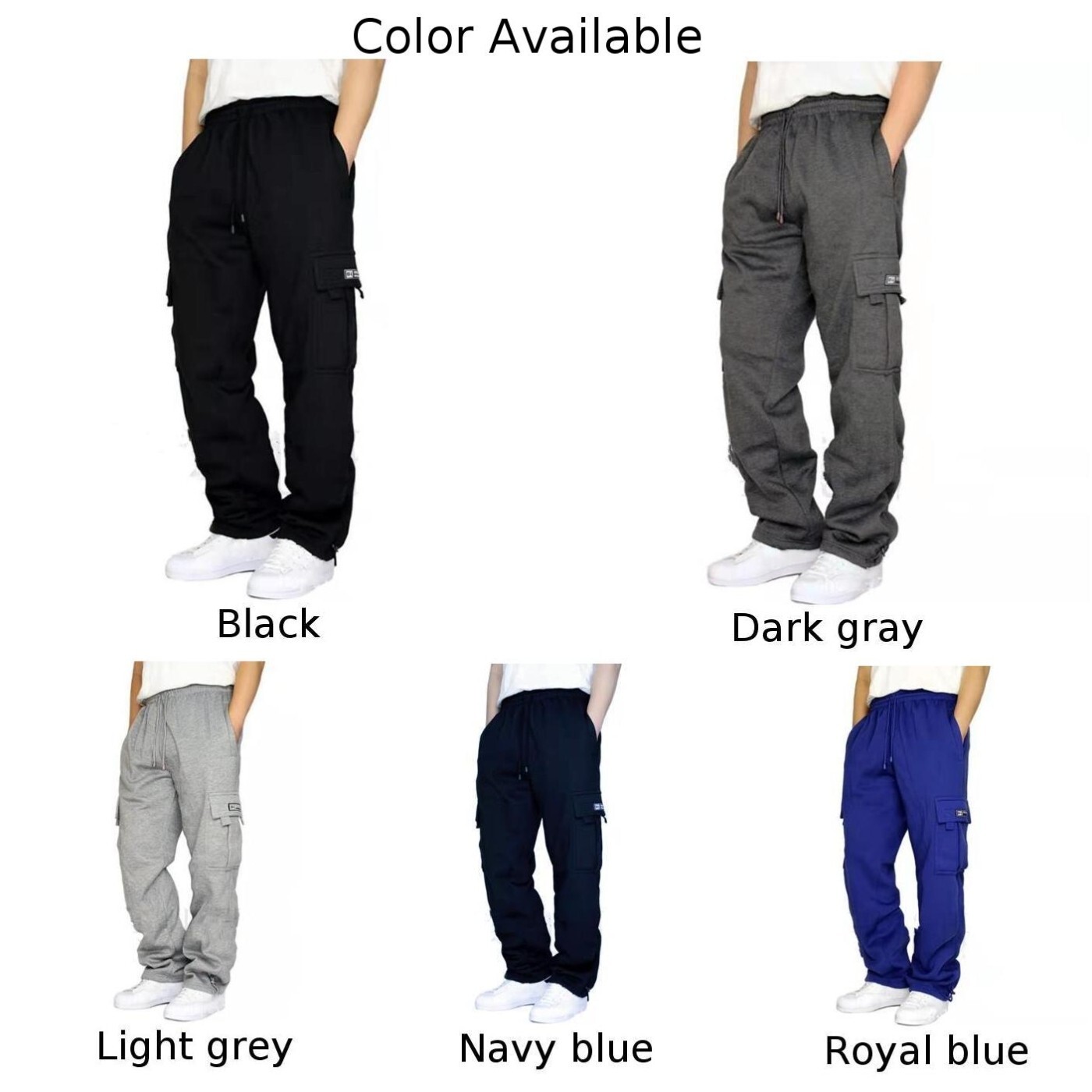 Men's Workout Pants Loose Fit Sweatpants with Adjustable Drawstring