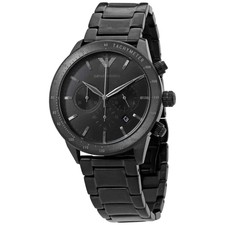 Emporio Armani Mario Chronograph Quartz Black Dial Men's Watch AR11242 for  sale online | eBay