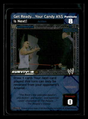 2005 WWE Raw Deal SS3 Get Ready Your Candy A%$ is Next! #230 Rock Foil ES8220