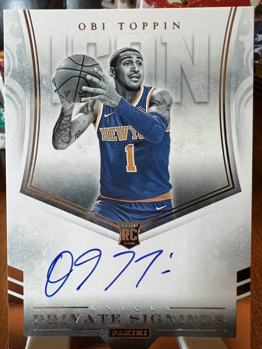 Carte Panini Private Signings 2021 - Obi Toppin (Knicks) - Rookie Card Autographe Original - Near Mint