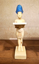 Unique statue of Ancient Egyptian King Akhenaten making offerings to Aten