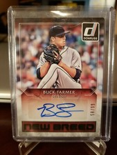 2016 Panini Donruss New Breed Autographs Green #58/99 #NB-BU Buck Farmer Auto