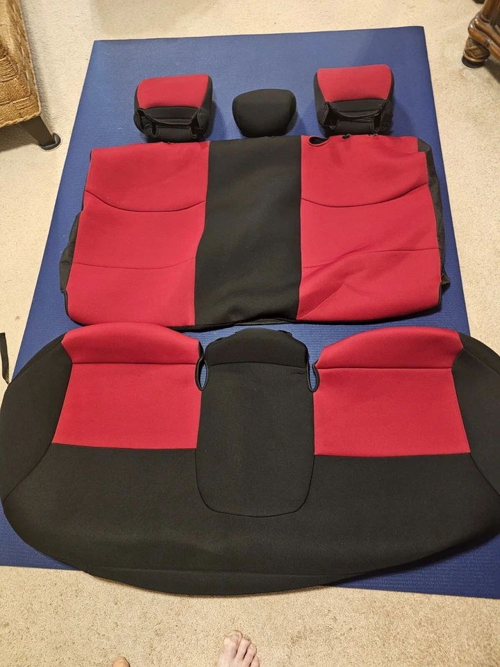 Cubiertas de asiento/reposacabezas de neopreno genuino grado CR 2015 Honda Civic SE Foto 3 de 4