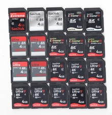 Lot Of 20x SanDisk 4GB SDHC Camera Memory Cards