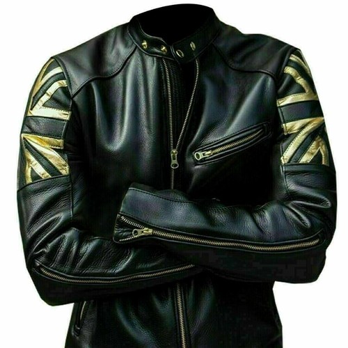 Giacca Moto Uomo Vintage Cafe Racer In Pelle Invecchiata – Vera Pelle Di Agnello, Nero, Taglia X-Small - 3