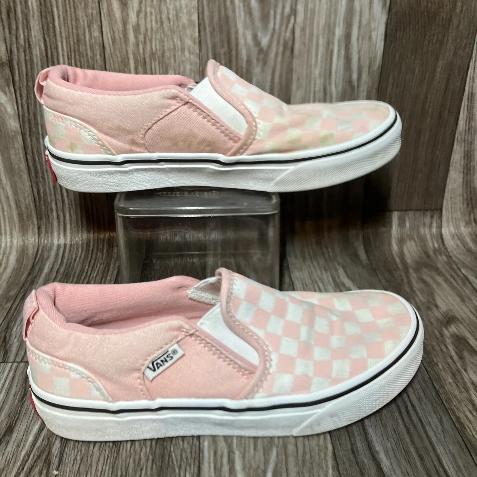 Taglia 1 VANS Slip on a scacchiera rosa classico per bambina