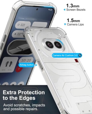 Custodia con cuscino d'aria per Nothing Phone 2A 2 1 Cover morbida in