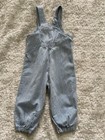 Vintage Izod La Coste Toddler Overalls Size 18 Mos Blue and White Stripe — photo 2