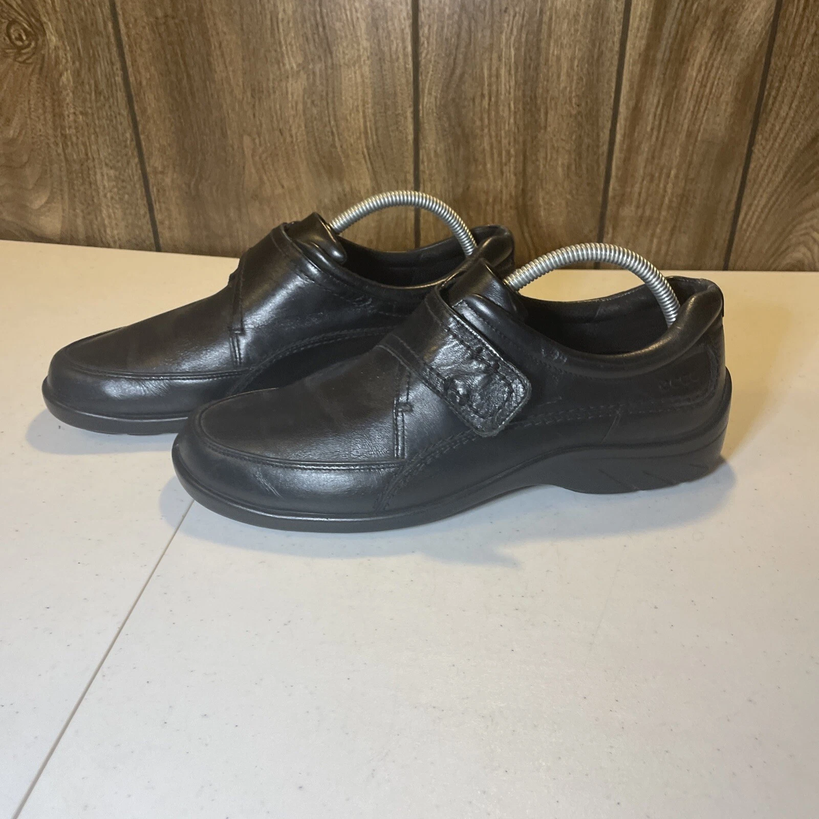 Scarpe Ecco uomo taglia 42 mocassino nero slip on mocassino casual comode pelle