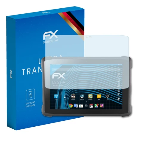 atFoliX 2x Displayschutzfolie für Pokini Tab FS10-A Schutzfolie klar Folie