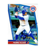 Pedro Ramirez 2024 South Bend Cubs signed autograph baseball card b