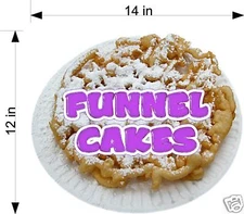 Funnel Cake Cakes Concession Trailer Food Truck Vinyl Sticker Decal 14"