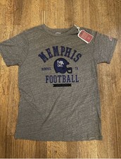 University of Memphis Tigers Gray Football Short Sleeve T-Shirt Sz: XL
