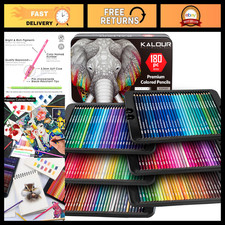 180 Colored Pencils Set for Artists - Vibrant Colors, Tin Case, Perfect for Adul