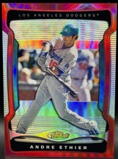 2009 Topps Finest RED Refractor Andre Ethier 23/25 LA Dodgers NM SSP #112 RARE